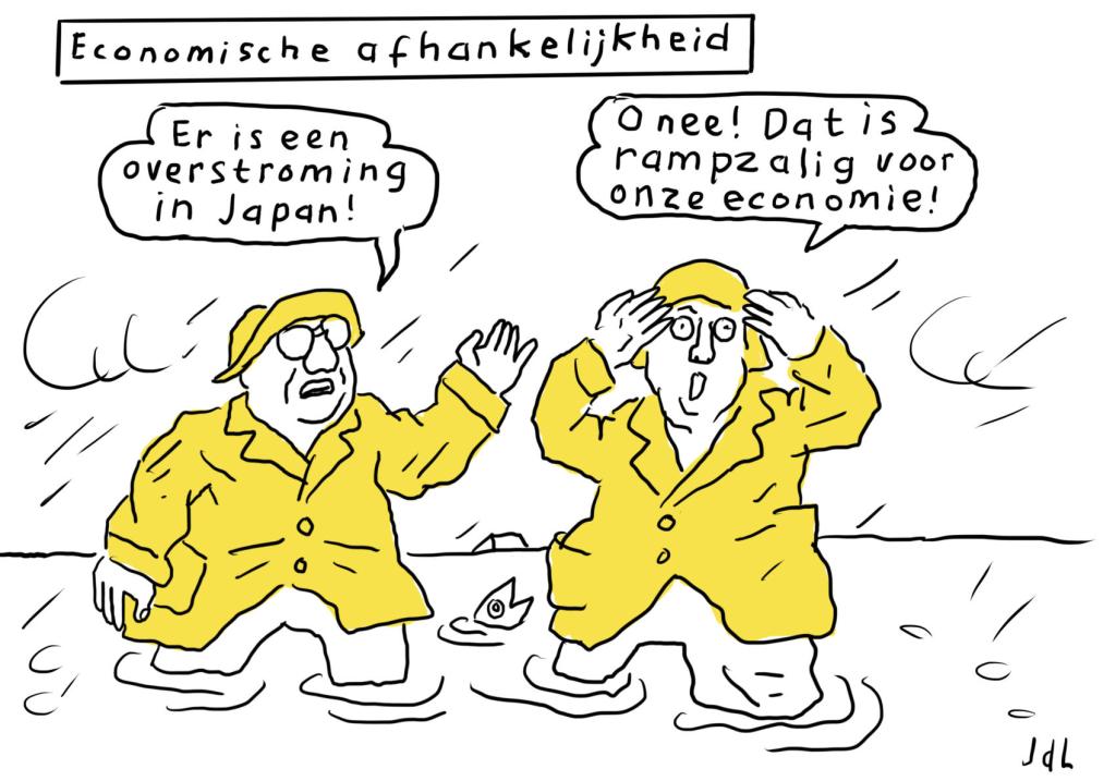 Economische onafhankelijkheid: "Er is een overstroming in Japan!" "Oh nee! Dat is rampzalig voor onze economie!"