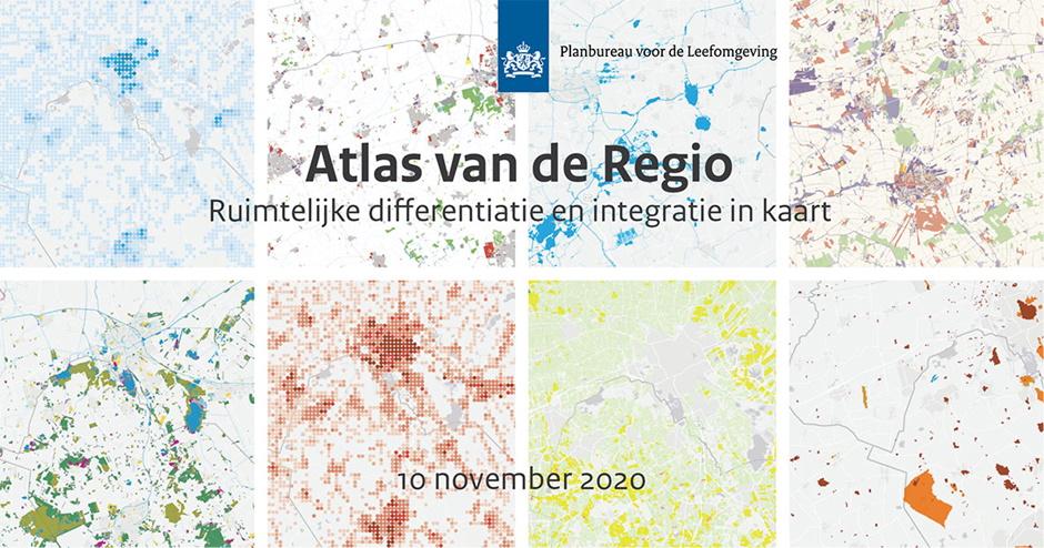 Afbeelding van de website Atlas van de Regio met meerdere kaartbeelden